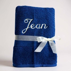 Serviette Brodée Personnalisée - Coton Qualité Pro rouge