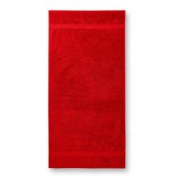 Serviette Brodée Personnalisée - Coton Qualité Pro rouge