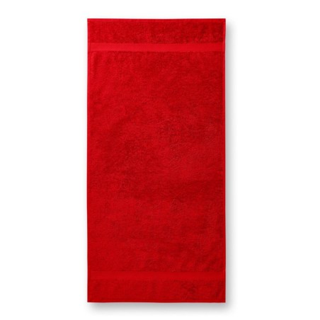 Serviette Brodée Personnalisée - Coton Qualité Pro rouge