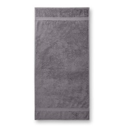 Serviette Brodée Personnalisée - Coton Qualité Pro Gris argent